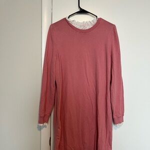Boden Pink Long Sleeve Sweater Dress